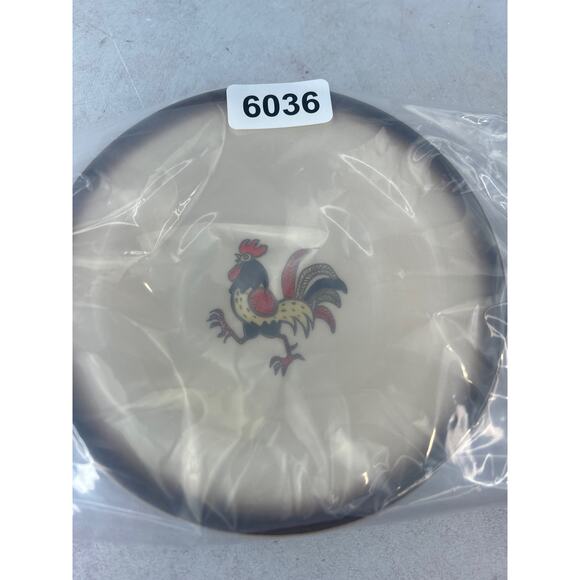 Vintage MCM Metlox Poppytrail Red Rooster Salad Plates Retro California‎ 6 inch - Picture 6 of 8